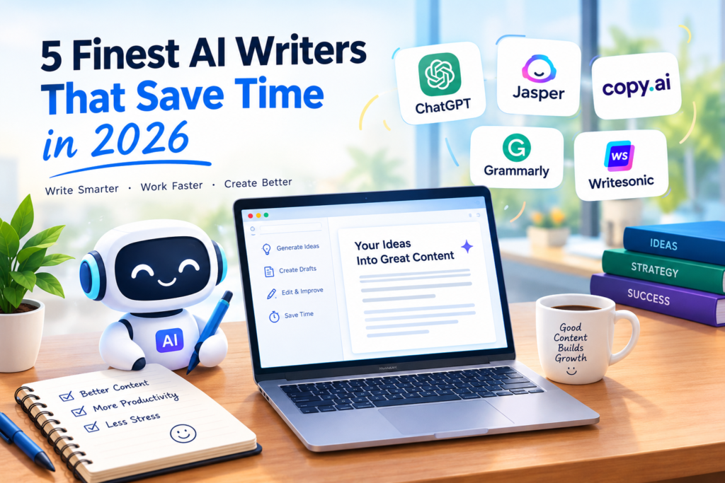 5 Finest AI Writers That Save Time in 2026