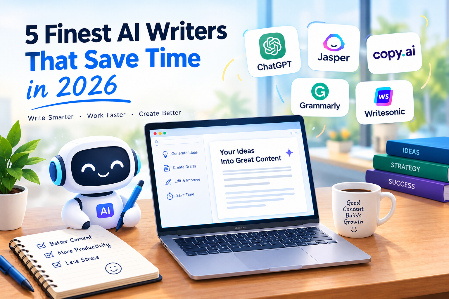 5 Finest AI Writers That Save Time in 2026